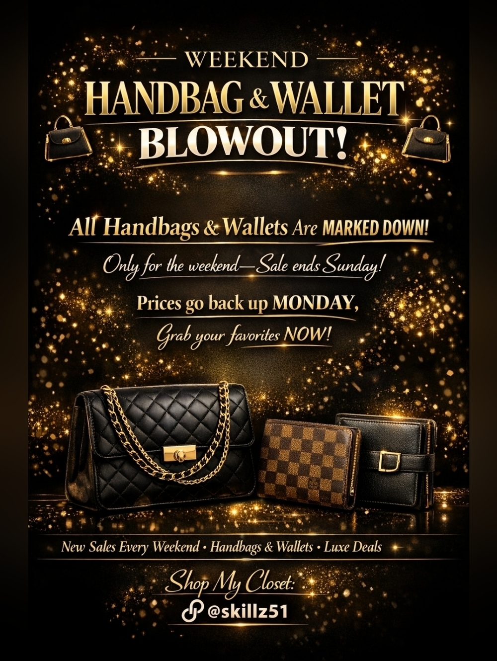 Purchase ANY handbag at its discounted listed price and✨ Receive a FREE wallet!
